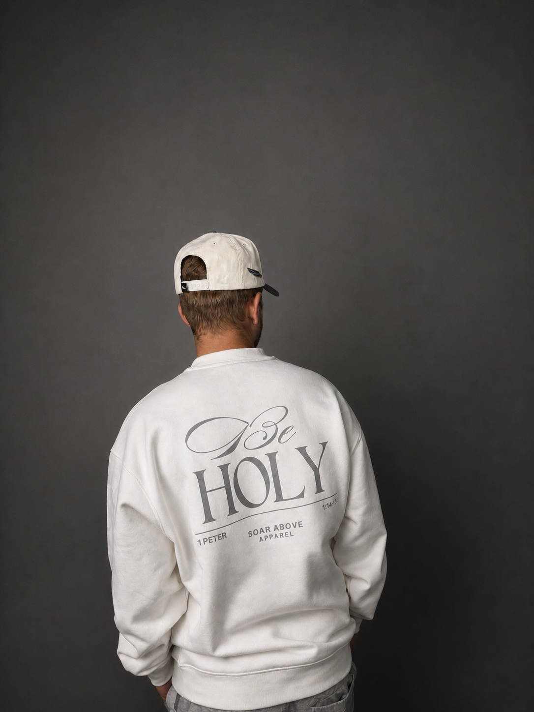 BE HOLY CREWNECK (WHITE)